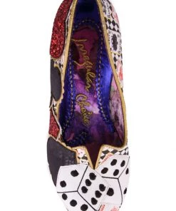 Irregular Choice Playing Cards Showdown 50's Pumps Black New In