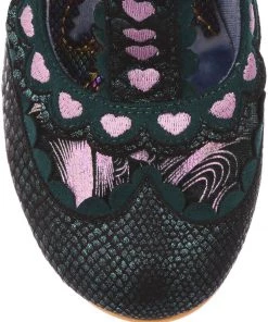Irregular Choice Serendipity Hearts 50's Pumps Green New In