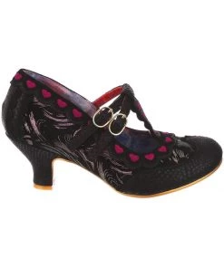 Irregular Choice Serendipity Hearts 50's Pumps Black New In