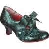 Irregular Choice Cobbles 40's Pumps Dark Green New In