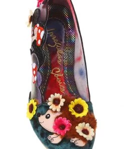 Irregular Choice Hedgerow Happiness 50's Pumps Green New In