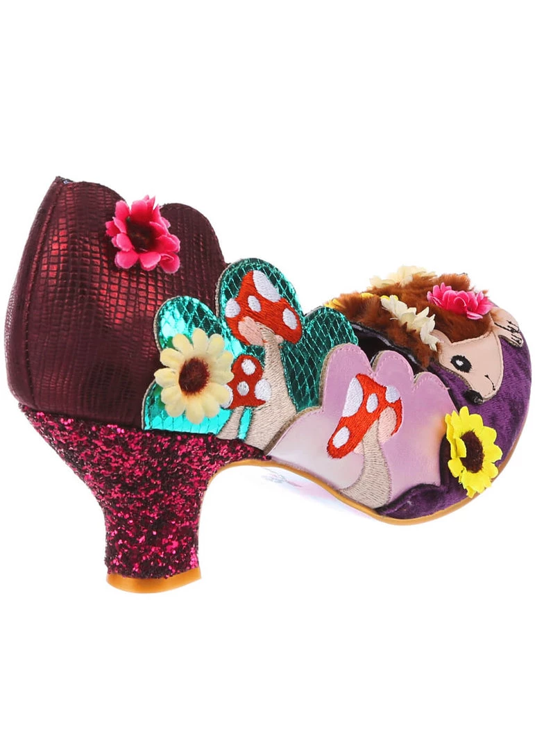 New In Irregular Choice Hedgerow Happiness 50's Pumps Pink