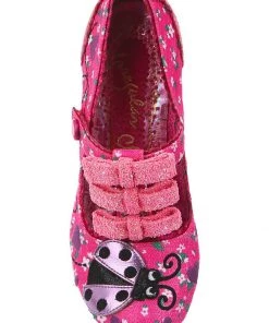 Irregular Choice Ladybuggin 50's Pumps Pink New In