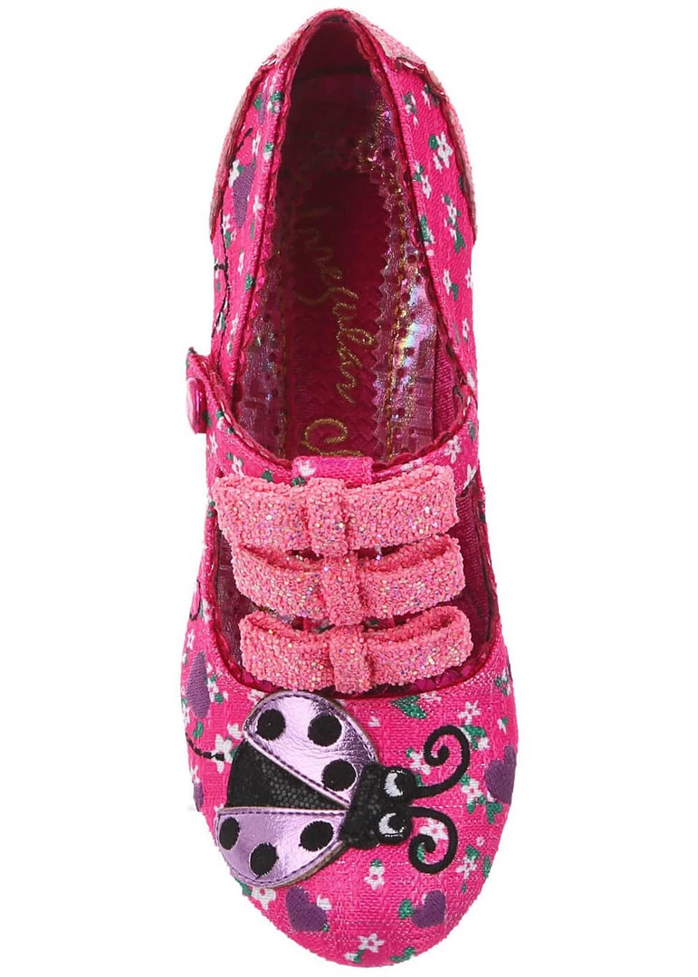 Irregular Choice Ladybuggin 50's Pumps Pink New In