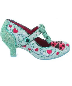 Irregular Choice Ladybuggin 50's Pumps Green