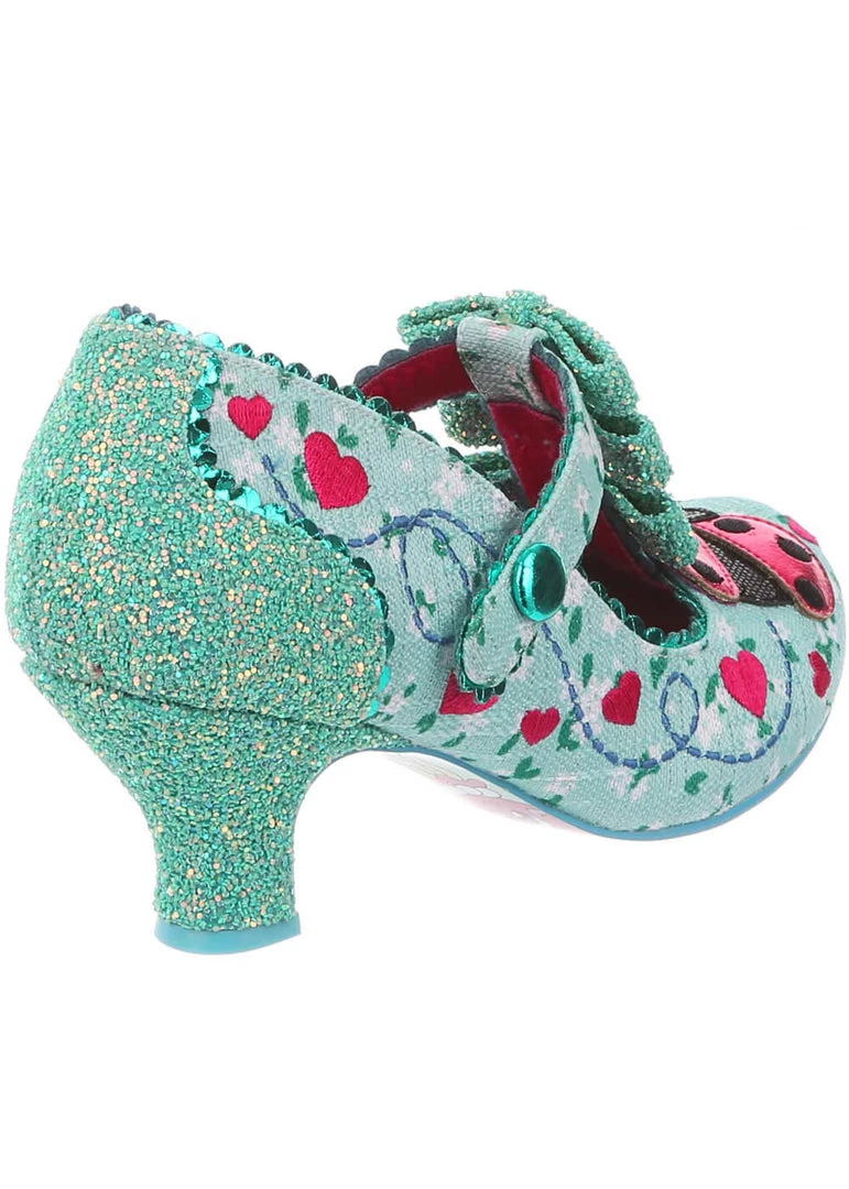 Irregular Choice Ladybuggin 50's Pumps Green