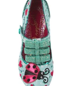 Irregular Choice Ladybuggin 50's Pumps Green