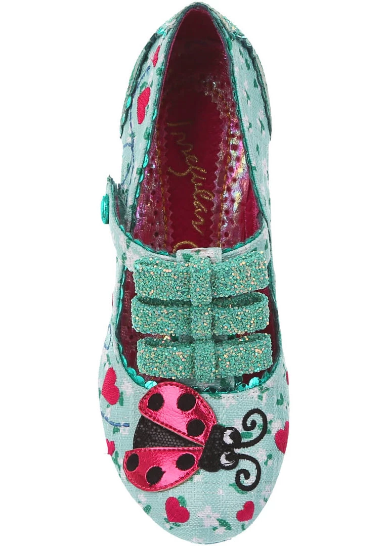 Irregular Choice Ladybuggin 50's Pumps Green