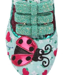 Irregular Choice Ladybuggin 50's Pumps Green