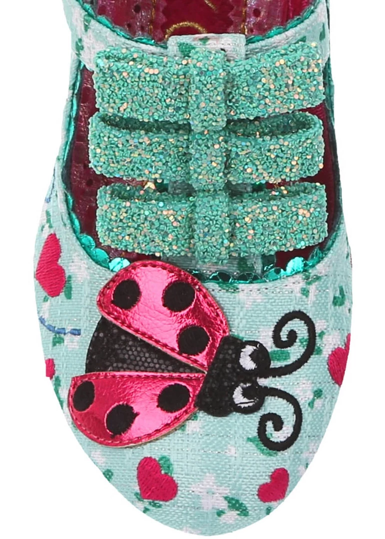 Irregular Choice Ladybuggin 50's Pumps Green