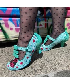 Irregular Choice Ladybuggin 50's Pumps Green