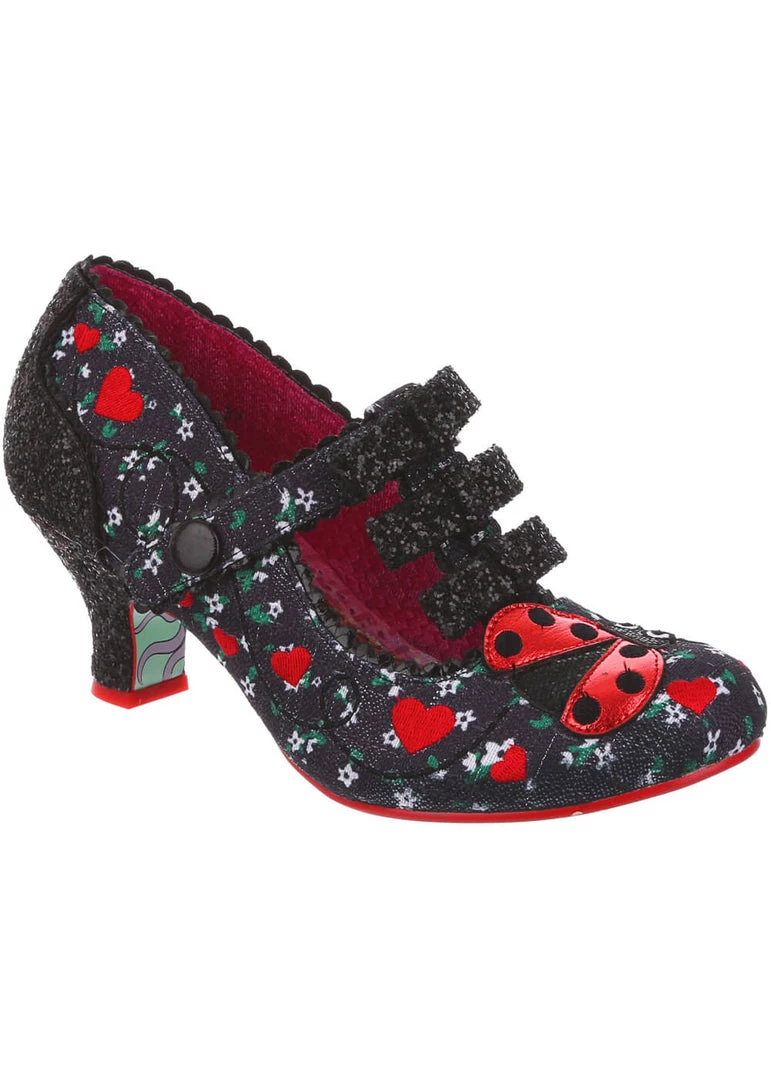 Irregular Choice Ladybuggin 50's Pumps Black
