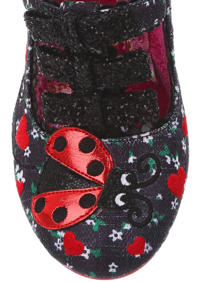 Irregular Choice Ladybuggin 50's Pumps Black