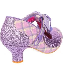 Irregular Choice Charming Chum Tartan 40's Pumps Lilac New In