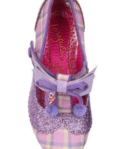 Irregular Choice Charming Chum Tartan 40's Pumps Lilac New In