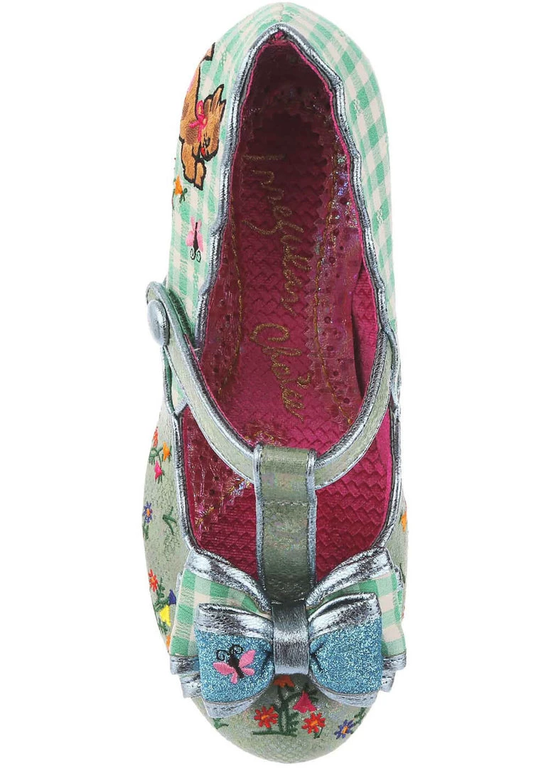 Irregular Choice Catching Butterflies Cat Pumps Green New In