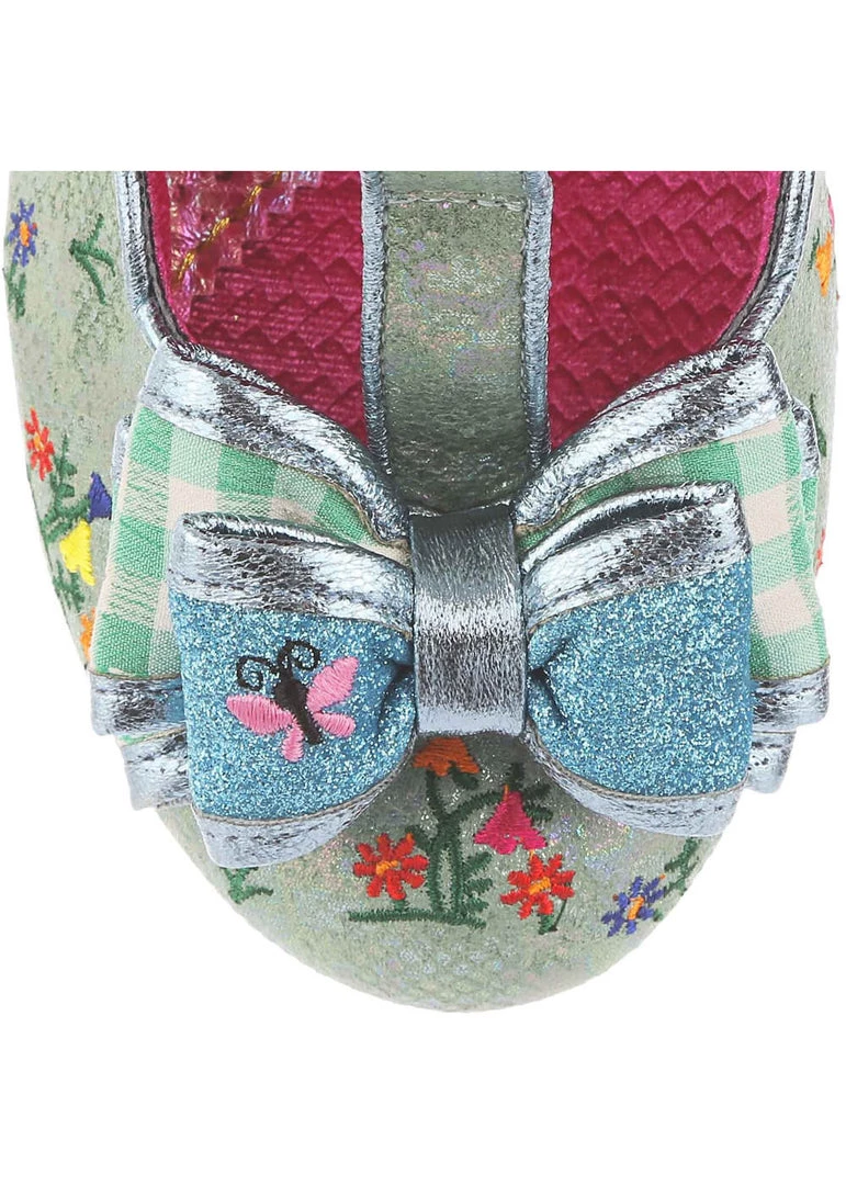 Irregular Choice Catching Butterflies Cat Pumps Green New In