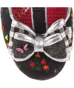 New In Irregular Choice Catching Butterflies Cat Pumps Black