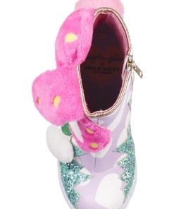 New In Irregular Choice X Hello Kitty Everyone Loves You Boots Purple
