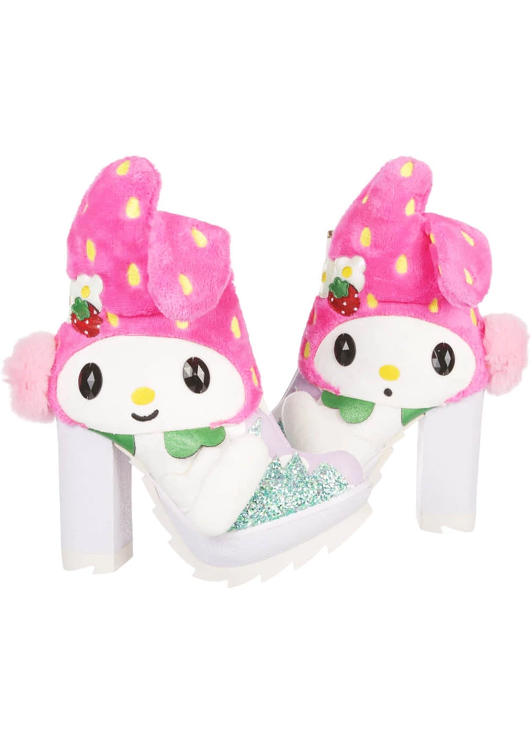 New In Irregular Choice X Hello Kitty Everyone Loves You Boots Purple