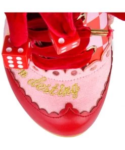 New In Irregular Choice Playing Cards Full House Boots Red
