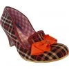 New In Irregular Choice Kanjanka Checks Pumps Burgundy Red