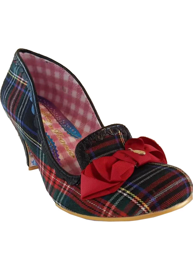 New In Irregular Choice Kanjanka Checks Pumps Black