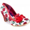 New In Irregular Choice Kanjanka Floral 50's Pumps Red