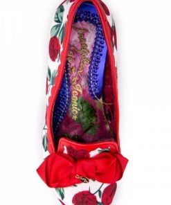 New In Irregular Choice Kanjanka Floral 50's Pumps Red