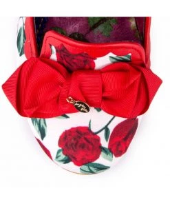 New In Irregular Choice Kanjanka Floral 50's Pumps Red