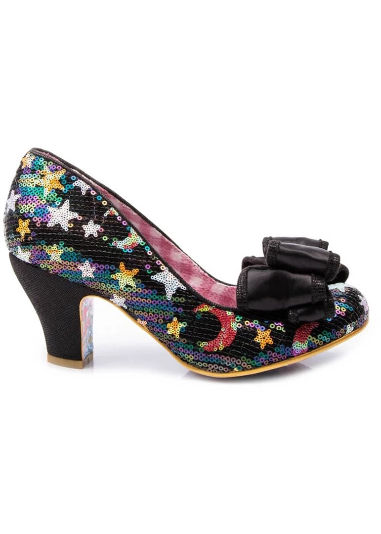 New In Irregular Choice Ban Joe Moon Stars Pumps Black
