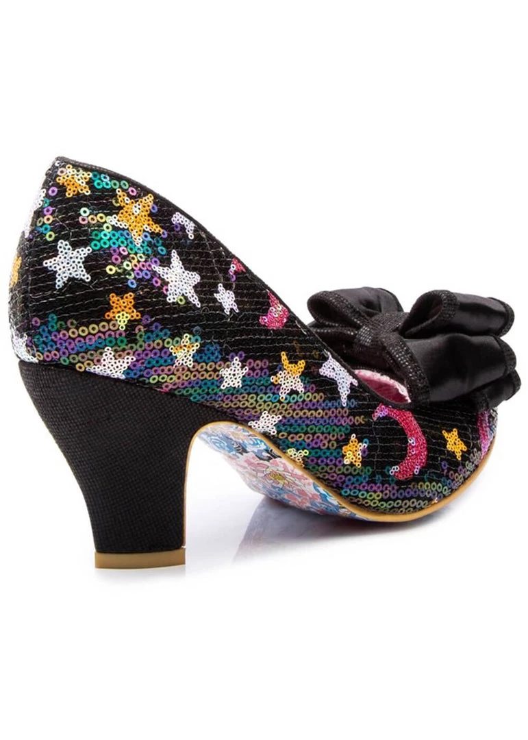 New In Irregular Choice Ban Joe Moon Stars Pumps Black