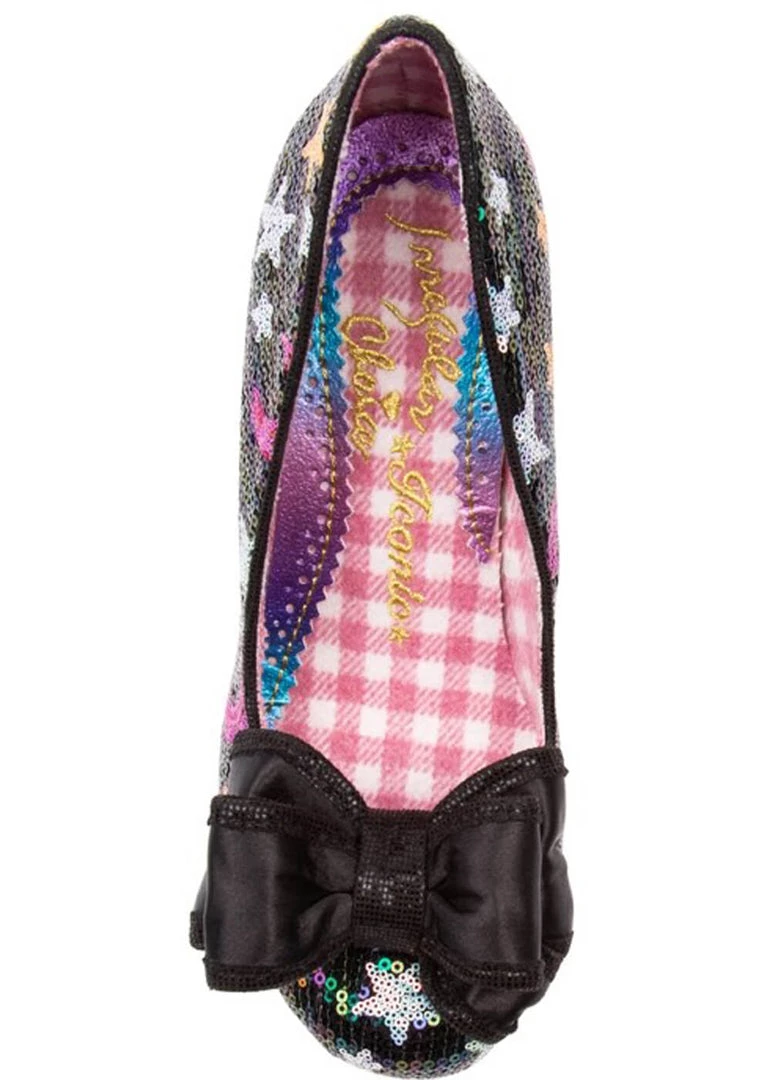 New In Irregular Choice Ban Joe Moon Stars Pumps Black