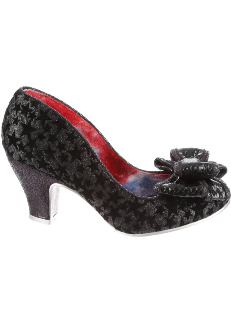 Irregular Choice Ban Joe Stars 70's Pumps Black