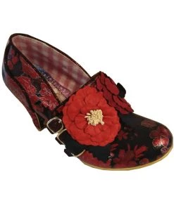 Irregular Choice Busy Bea Floral 40's Pumps Red New In