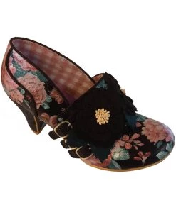 Irregular Choice Busy Bea Floral 40's Pumps Black