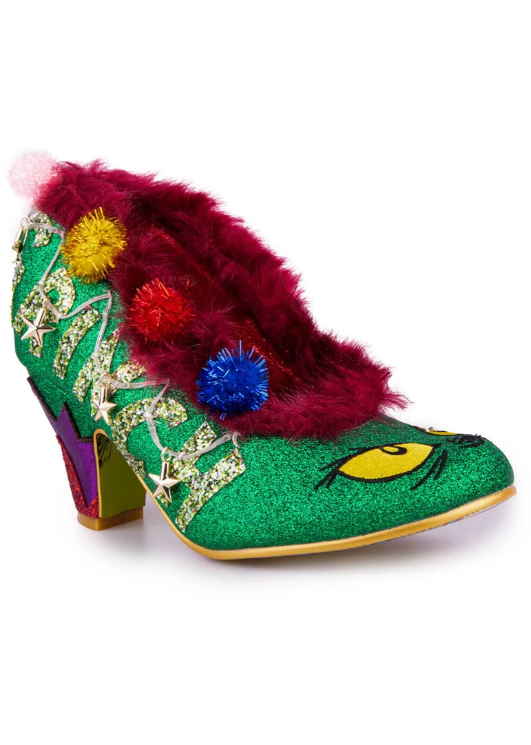 New In Irregular Choice The Grinch Merry Grinchmas Pumps Green Burgundy
