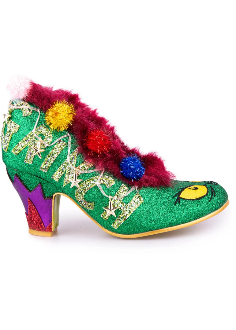 New In Irregular Choice The Grinch Merry Grinchmas Pumps Green Burgundy