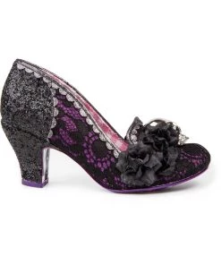New In Irregular Choice Halloween Dark Daydream Lace Pumps Black