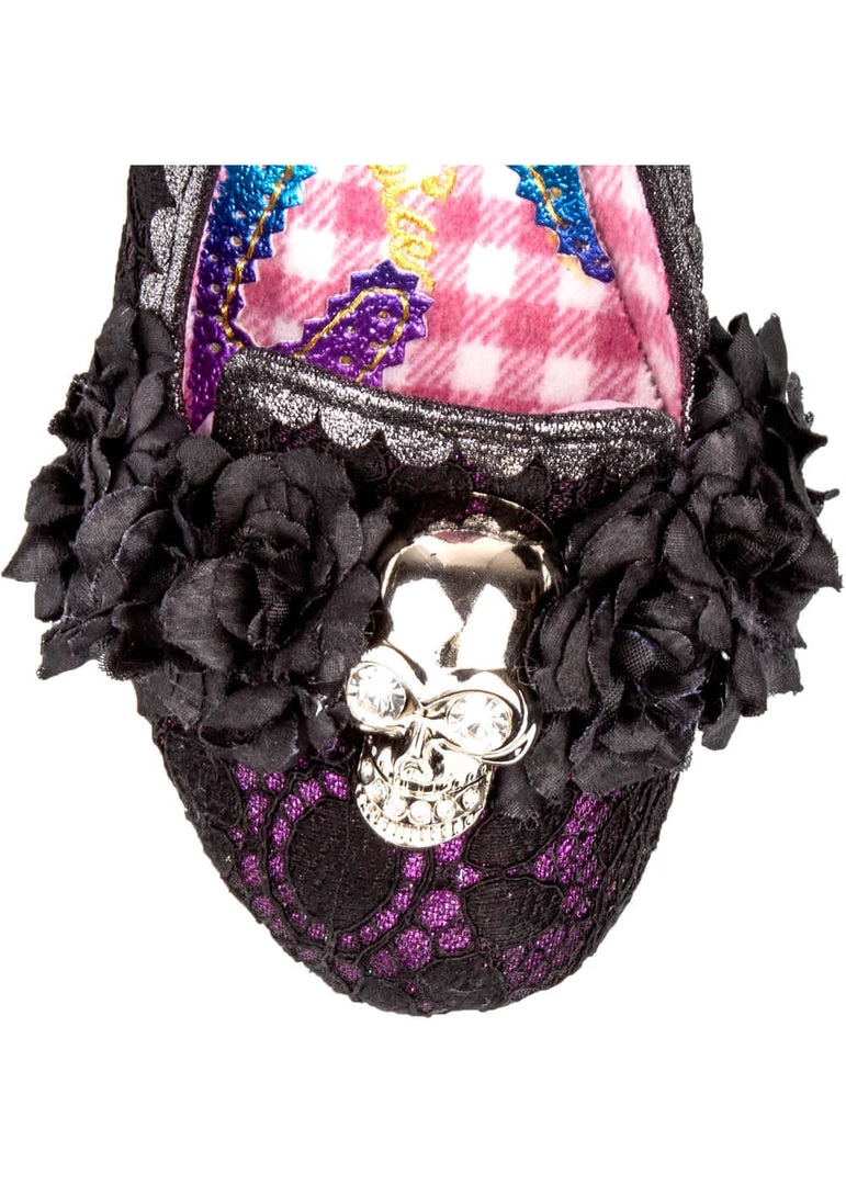 New In Irregular Choice Halloween Dark Daydream Lace Pumps Black