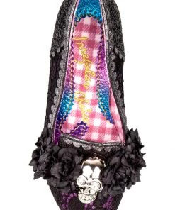 New In Irregular Choice Halloween Dark Daydream Lace Pumps Black