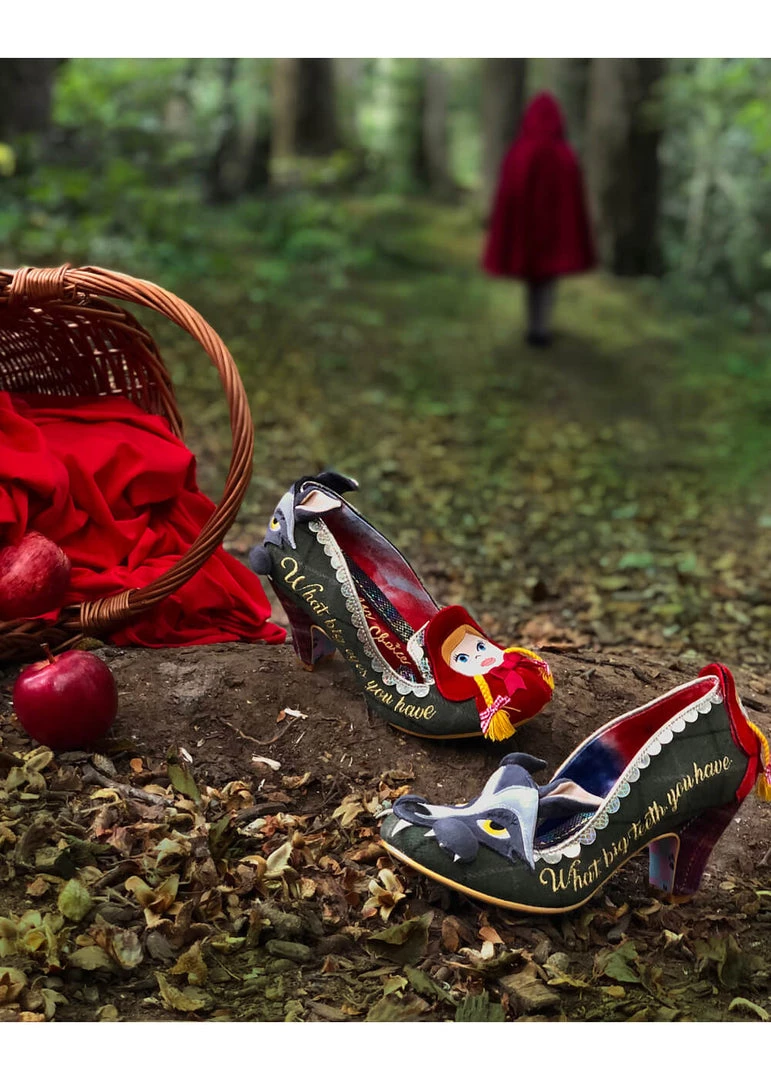 New In Irregular Choice Visiting Grandma 50's Pumps Green