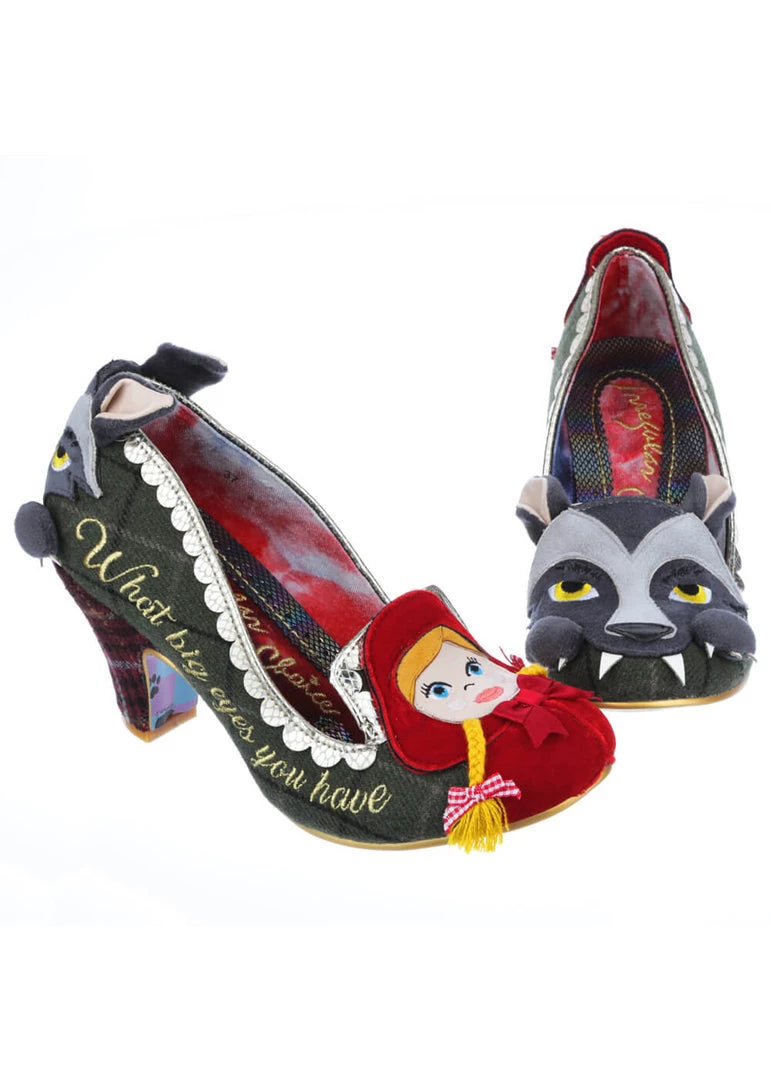 New In Irregular Choice Visiting Grandma 50's Pumps Green