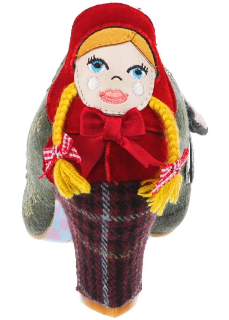 New In Irregular Choice Visiting Grandma 50's Pumps Green