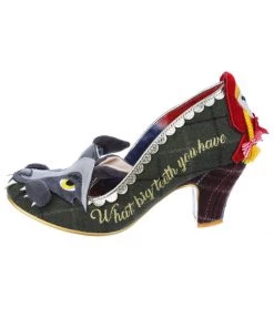 New In Irregular Choice Visiting Grandma 50's Pumps Green