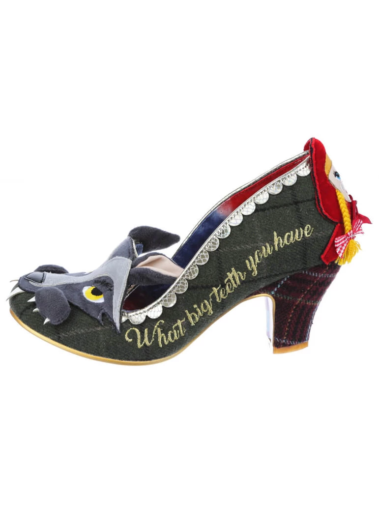 New In Irregular Choice Visiting Grandma 50's Pumps Green