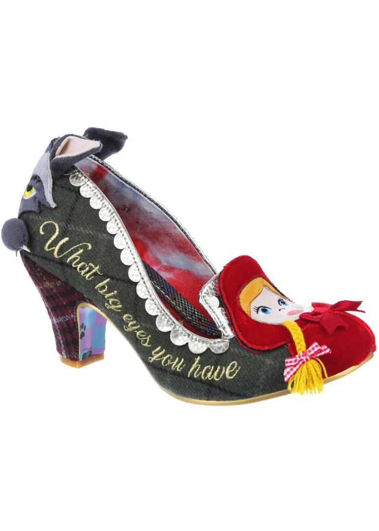 New In Irregular Choice Visiting Grandma 50's Pumps Green