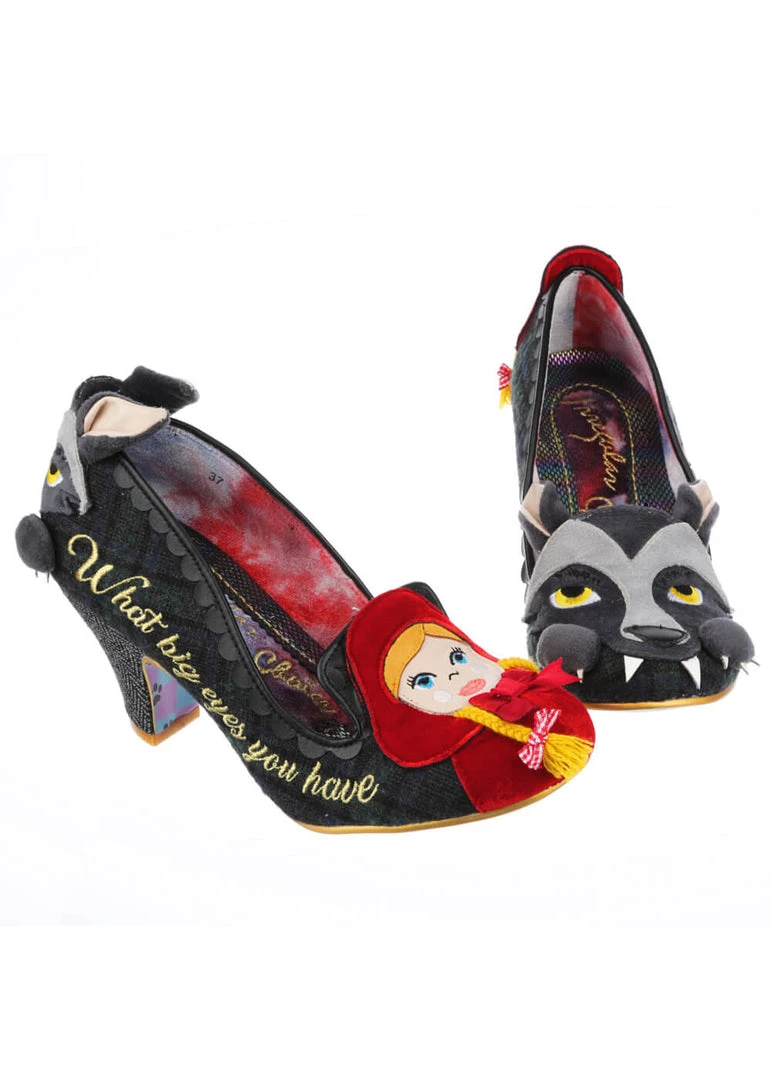 Irregular Choice Visiting Grandma 50's Pumps Black New In