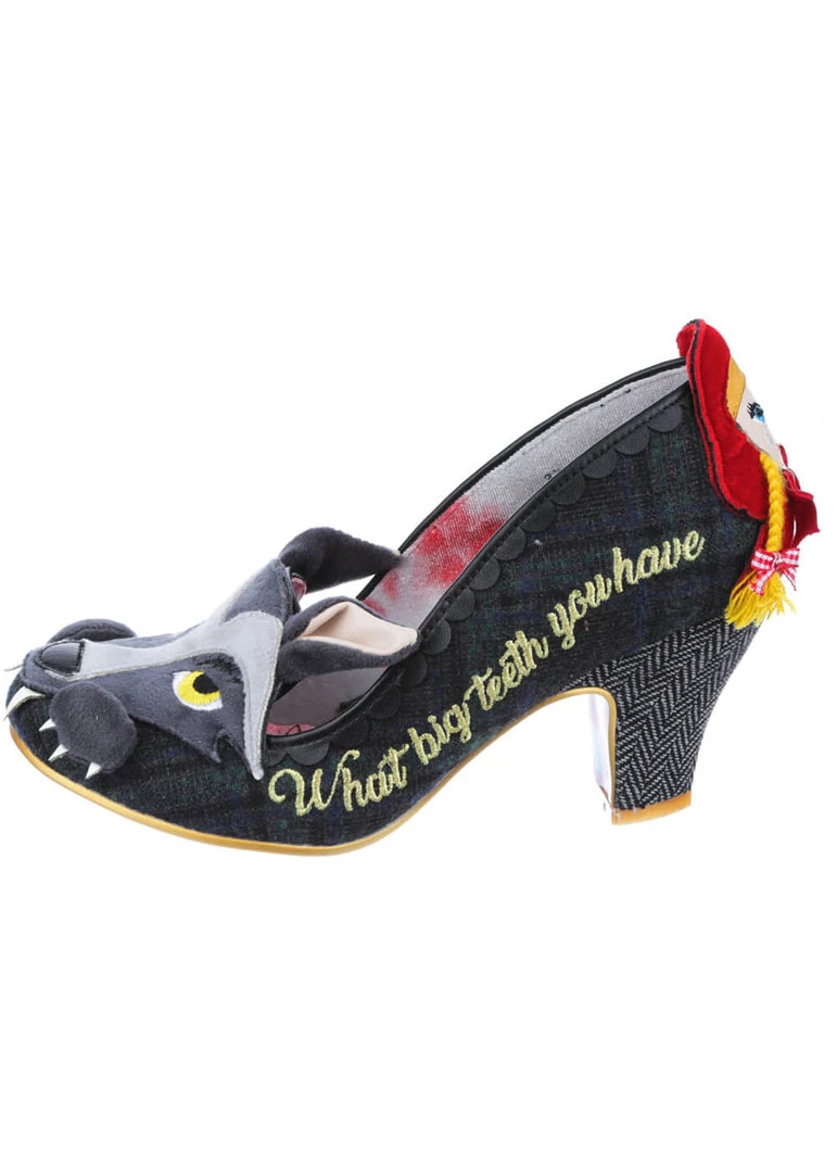 Irregular Choice Visiting Grandma 50's Pumps Black New In