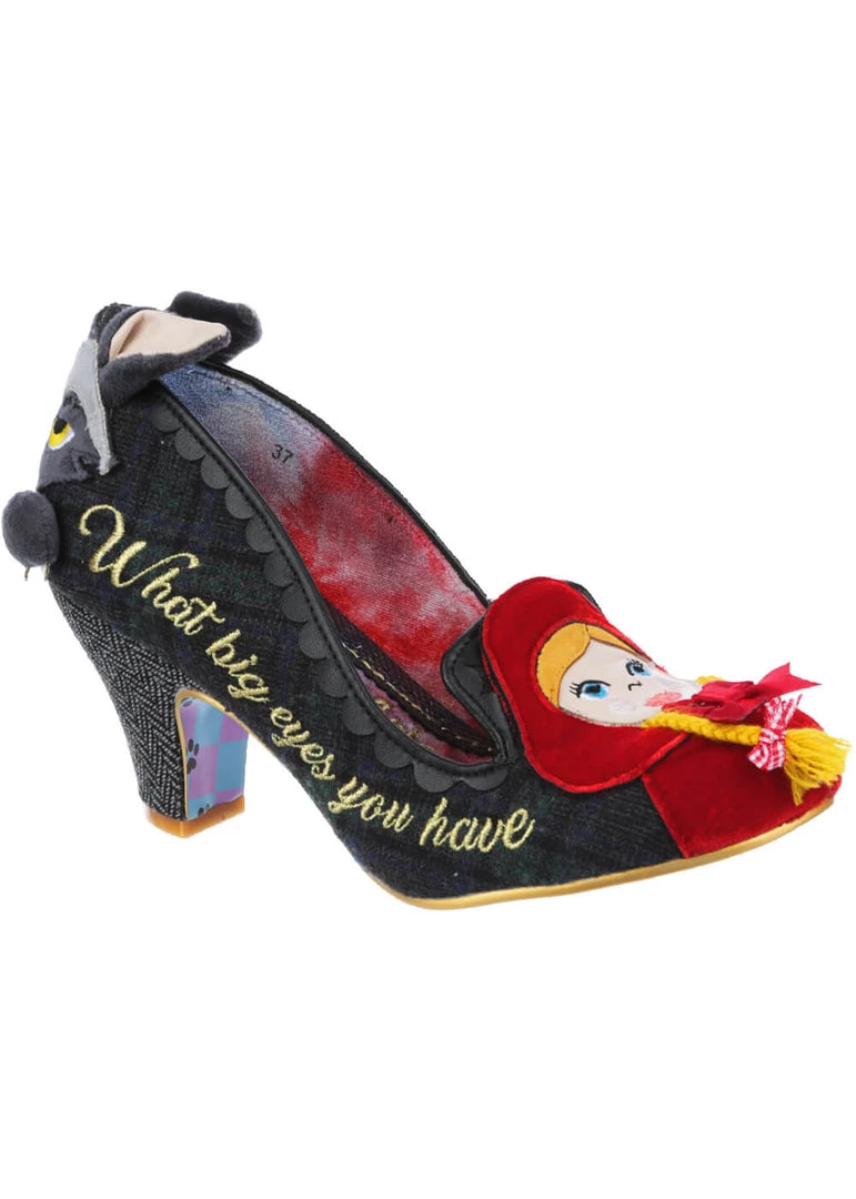 Irregular Choice Visiting Grandma 50's Pumps Black New In